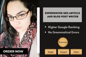 do SEO article writing, website content or blog writing