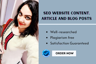 be your SEO website content writer, article, and blog writer