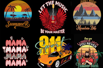 make custom and trendy tshirt design in bulk for your pod business