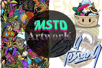 create good doodle art font cartoon for you