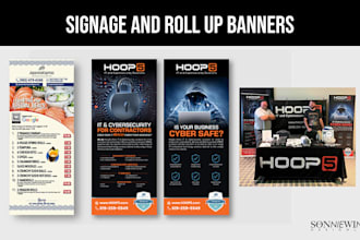 signage and roll up banners
