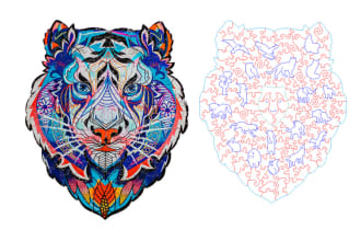 draw jigsaw puzzle game die cutting laser cutting wood