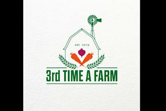 design 3rd times a farm veteran owned farm logo