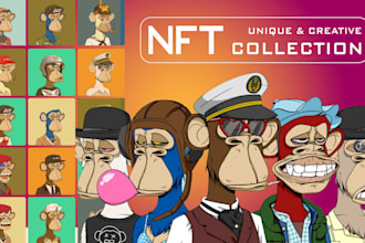 draw 10k nft art, cartoon, characters, opensea nft generator