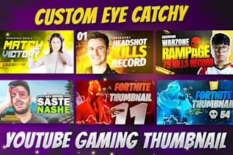 design custom eye catchy youtube thumbnails