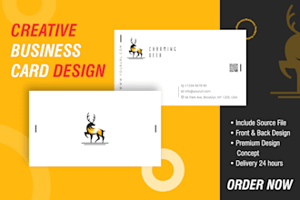 design stunning business cards, letterhead and stationary