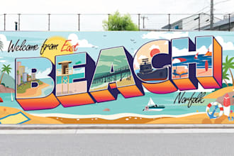 do custom pop art, wall mural, and doodle art