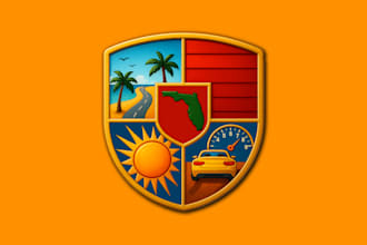 design a custom modern badge logo for your brand or business