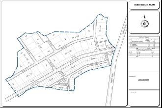 design site plan, subdivision, layout in autocad
