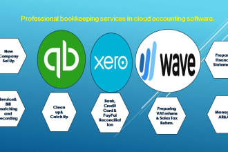 be expert bookkeeper in quickbooks,xero,wave ,zohobooks accounting software
