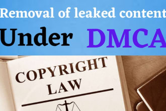 send dmca notices to remove the illegal content