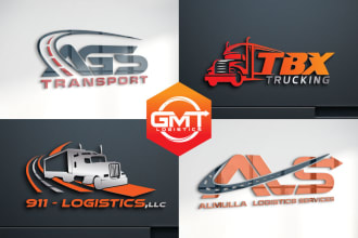 do transport logistics paving asphalt and trucking logo