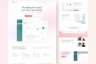 Review  create modern unique clean landing page design in figma
