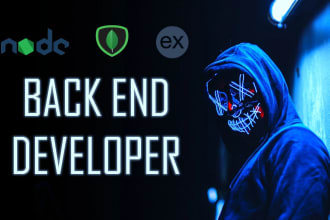 be your nodejs developer for API and backend development