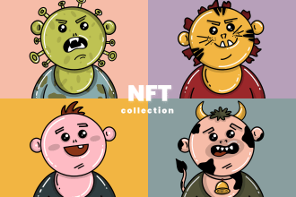 draw cartoon nft art collection