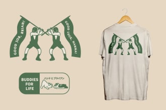 design hand drawn vintage logo illustration for tshirt