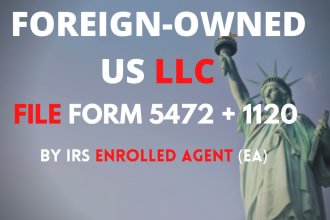 file form 5472 form 1120 for non resident us single member llc itin