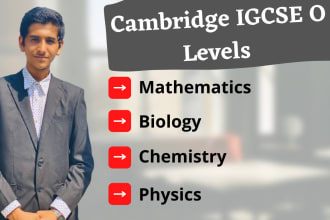 teach you o level math, biology, chemistry, and physics