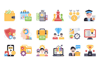 create attractive vector icons flat icons