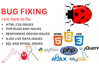 fix any type of issues or bugs in javascript, PHP, laravel website