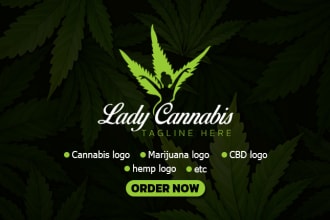 create cannabis, weed, marijuana, hemp, cbd logo design