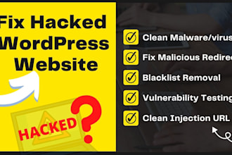 fix hacked wordpress website, remove malware, clean malicious code
