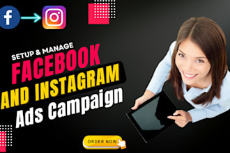setup and manage fb advertising, insta ads campaign and fb marketing