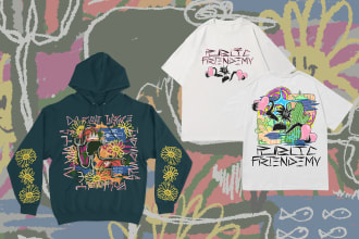 create artsy streetwear design for your brand