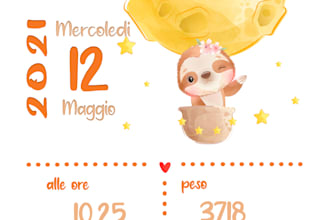 create cute birth poster for your baby