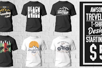 do awesome treveling t shirt design