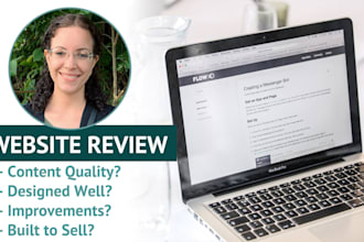 review your website and suggest ideas to get more sales