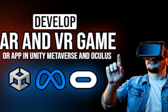 develop any ar and VR game or app in unity 3d, metaverse, and meta oculus