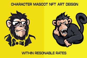 do design mascot nft for games  and logo