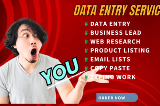 create word document data entry, web research,  excel, adm