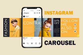 do social media posts design and instagram carousel