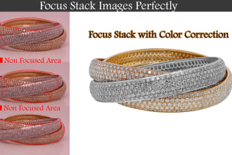 focus stack of images like jewelry or products