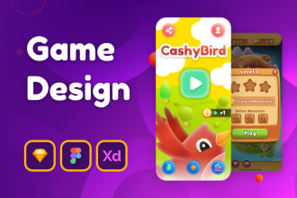 design game UI UX for ios and andriod games apps hi fielity figma