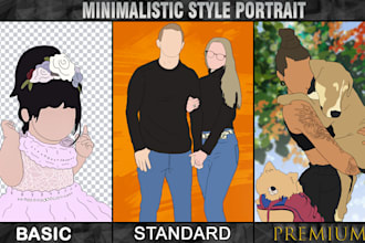 create a minimalistic vector portrait for you
