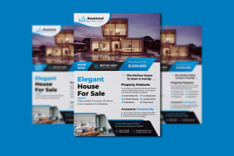 design a professional real estate flyer, real estate brochure, business card