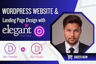 create wordpress websites using elegant theme and divi builder