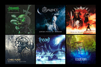 design a metal album cover artwork no ai
