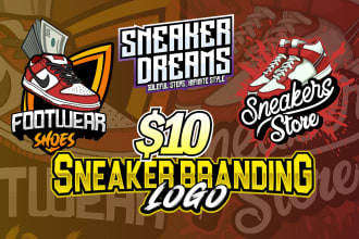 design a premium shoe brand or a sneaker store and a shoe vector logo