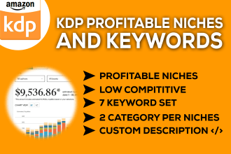 find amazon KDP profitable niches and keywords research