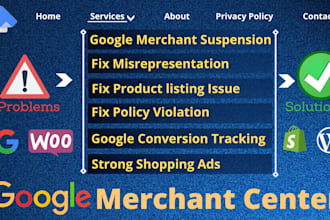 fix google merchant center suspension and misrepresentation