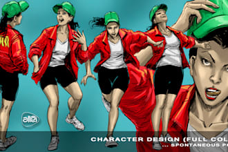 character design for comics and also for animation projects