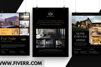 design real estate flyers, brochure and posters