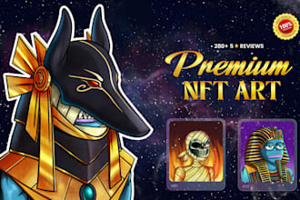 create high quality nft art, traits and character design for your project