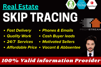 provide skip tracing contact and owner information