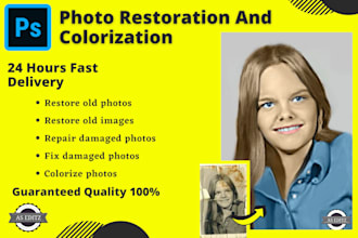 do photo restoration, restore old, damaged photos and images