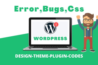 fix wordpress errors, bugs, and website responsive issues